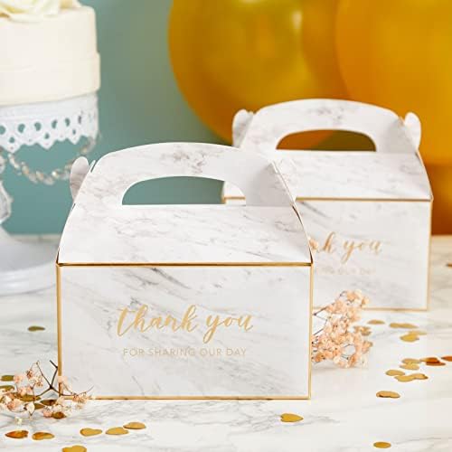Sparkle and Bash Marble Thank You Gable Boxes Pack of 24