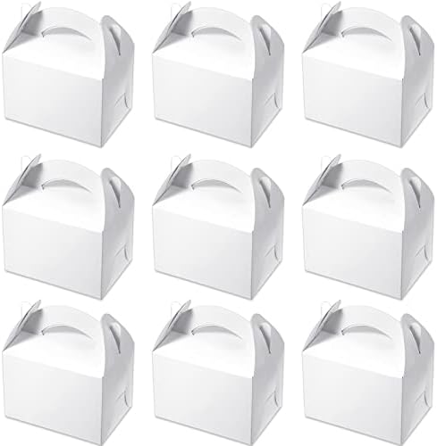60 Pieces White Gable Gift Boxes for Parties