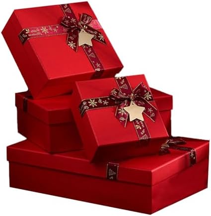 Krdrgey 4 Pack Christmas Gift Boxes with Lids