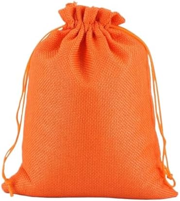 Sofxnng Cotton Linen Drawstring Gift Bags 50PCS 13X18CM 1