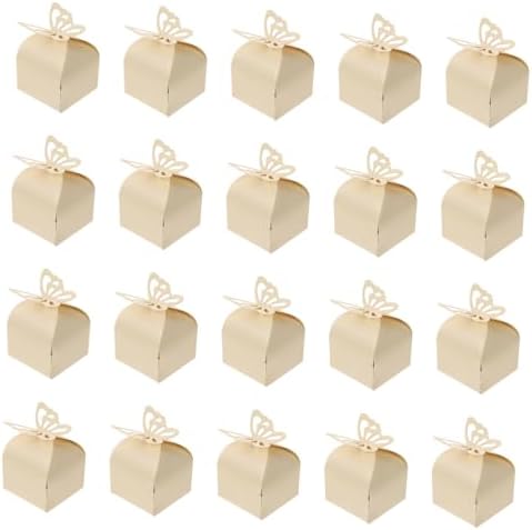 Didiseaon 50pcs Hollow Out Butterflies Candy Boxes for Weddings and Parties