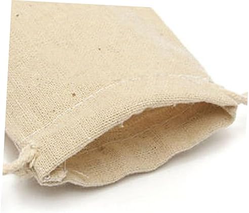 NIYANGLE 50pcs Burlap Drawstring Pouches for Jewelry Candy Party Favors