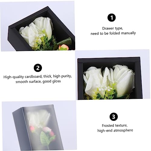 BEBEMOKO 6PCS Kraft Paper Drawer Boxes for Tea and Party Supplies
