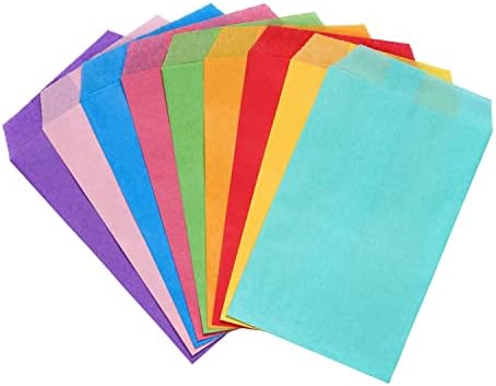 Quotidian Mint Green Flat Greaseproof Paper Bags 3x5 Inch Pack of 100
