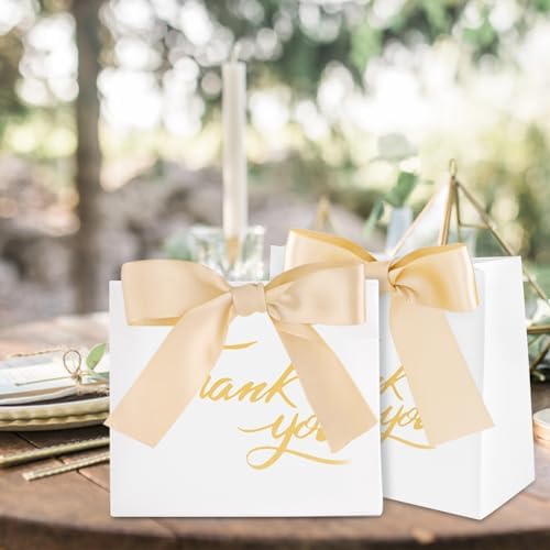 SHAIDOJIO 24Pcs Mini Gift Bags with Gold Bow