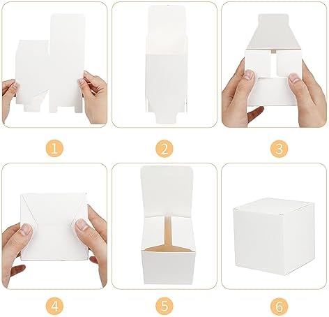 25pcs White Paper Gift Boxes 315x315x315 Inches Wedding Favor Boxes