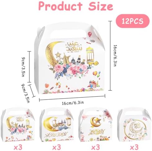 Yasyu 12 Pcs White Treat Boxes with Handle