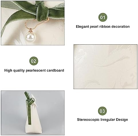PLIGREAT 10 Pcs Pearl Ribbon Gift Boxes