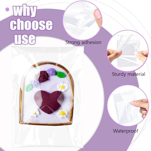 100pcs 4x6 Inch Clear Cellophane Bags for Treats