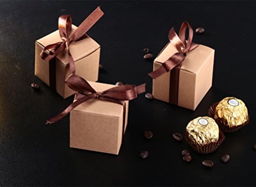 AWELL Kraft Gift Candy Box Pack of 50