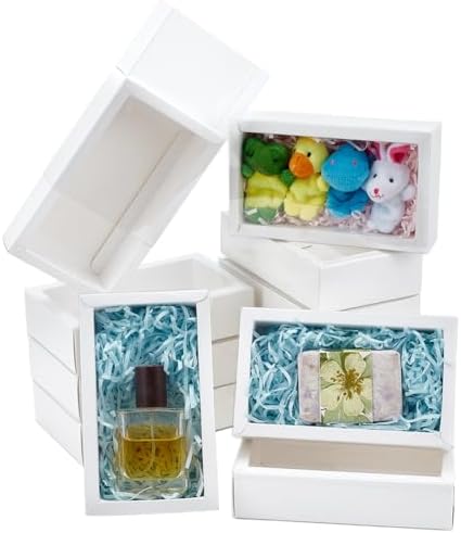 PH PandaHall 12pcs Clear Window Kraft Gift Boxes