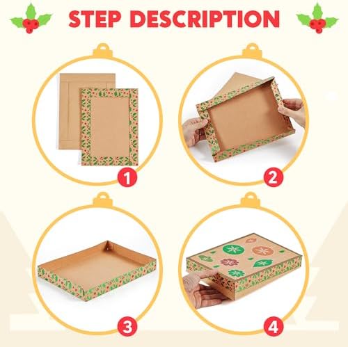 JOYIN 12Pcs Christmas Gift Boxes with Lids for Presents