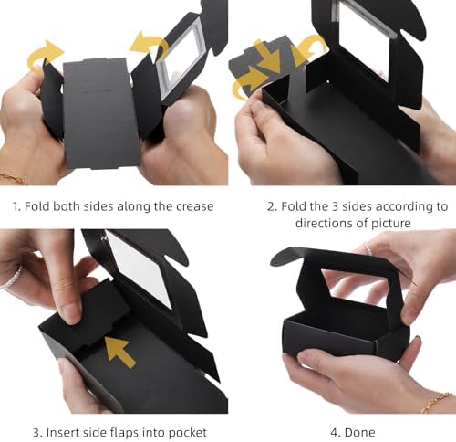 Lyellfe 100 Pack Kraft Soap Box with Window