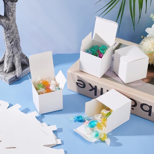 BENECREAT 60PCS White Gift Boxes with Lids for Wrapping and Parties