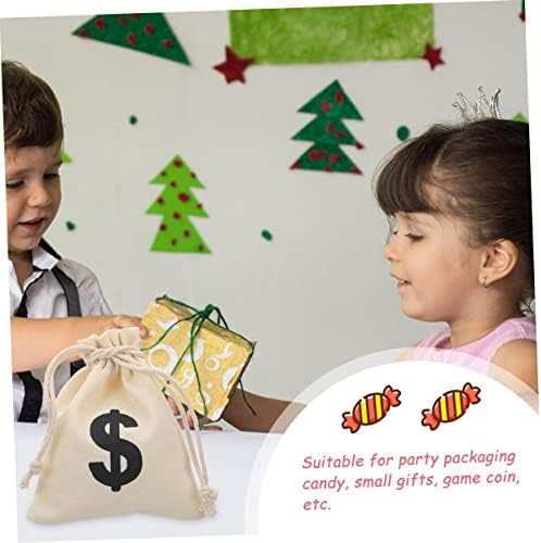 Holibanna 10 Pcs Canvas Drawstring Bags Set for Party Favors
