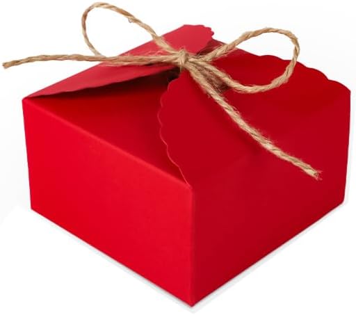 20pcs Red 9x9x5cm Gift Boxes for Baked Goods