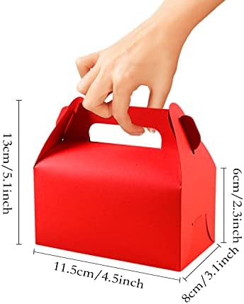 30 Pcs Red Gable Treat Boxes for Party Favors