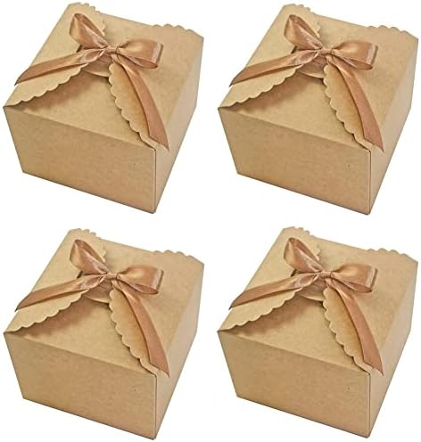 KUPOO Brown Gift Boxes 20PCS Small Kraft Gift Box with Lid
