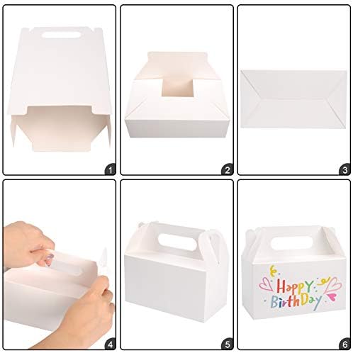 LOKQING White Treat Boxes for Parties 25 Pack