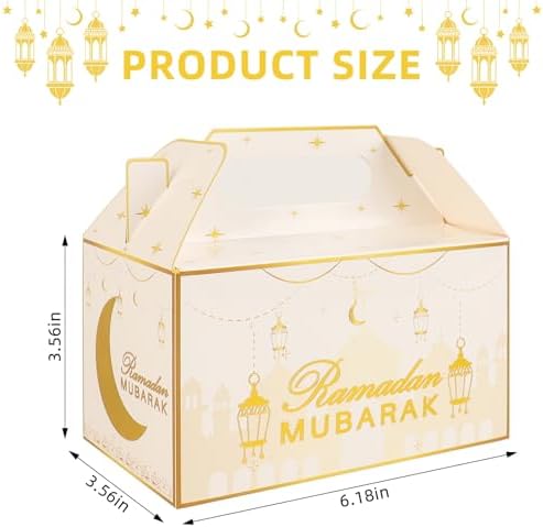 Crazy Night 12 Pcs Eid Mubarak Treat Box with Handle