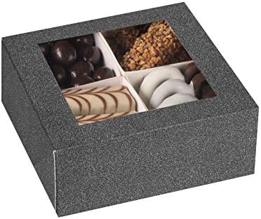 Hammont Window Box with 4 Sections - 6 Pack - Black