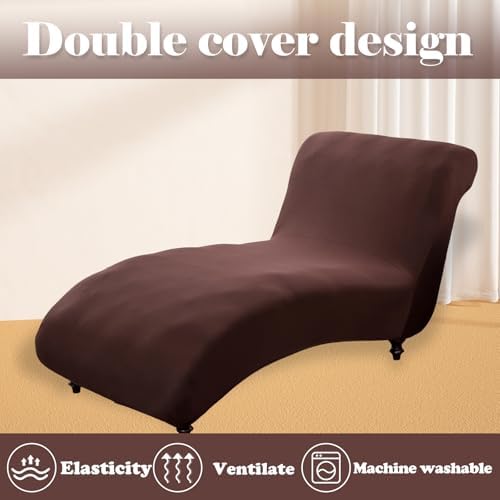 LYIYEYAN Printed Armless Chaise Lounge Cover