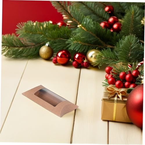 SAFIGLE 50pcs Mini Pillow Candy Box With Clear Window