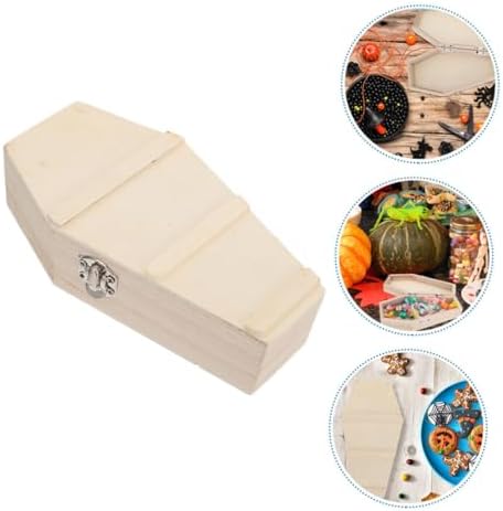 OKUMEYR 3Pcs Coffin Shaped Halloween Treat Boxes