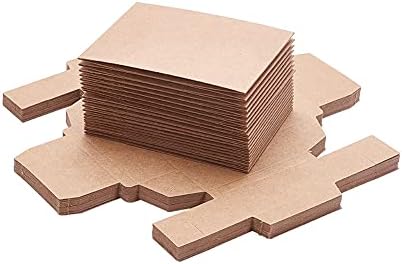 Esowemsn 10pcs Brown Kraft Paper Gift Boxes for Packaging and Crafts