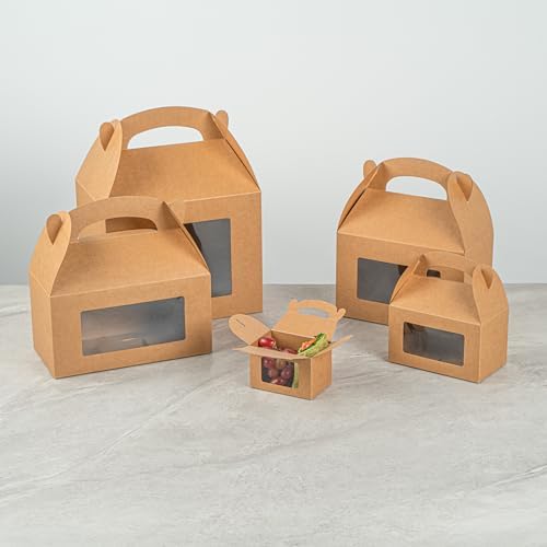 Restaurantware Bio Tek 4x25x25 Inch Gable Gift Boxes For Party Favors