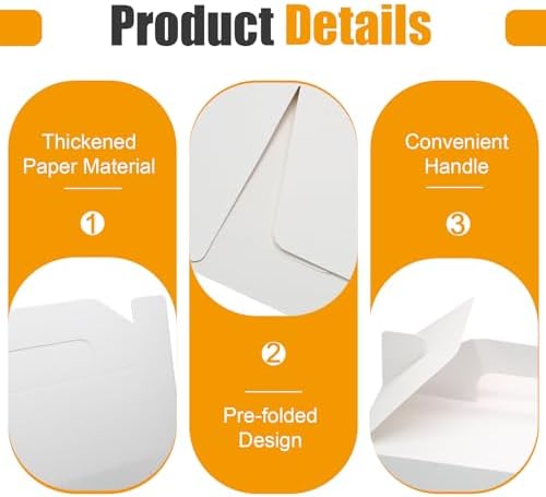 Biaungdo 30 Pack White Gable Boxes for Party Favor