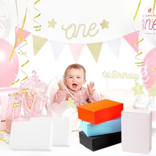10 Pack White Gift Boxes 9x6x3 Inches Wedding Proposal Boxes
