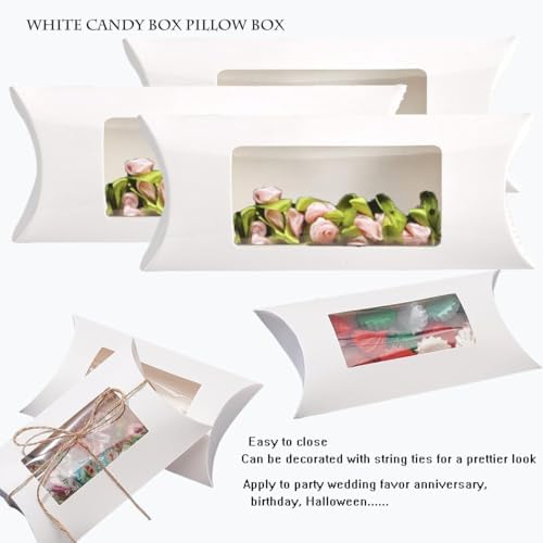 40 Pcs Pillow Gift Boxes with Clear Windows