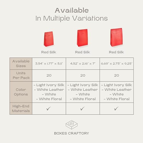 Boxes Craftory 20 Pack Party Favor Boxes Red Silk