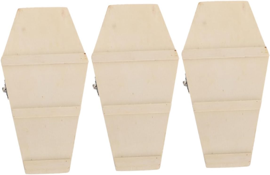 OKUMEYR 3Pcs Coffin Shaped Halloween Treat Boxes