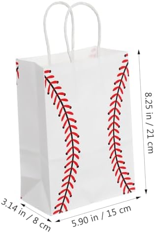 Totority 12pcs Baseball Themed Candy Bags for Party Favor