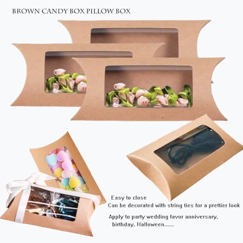 40 Pcs Pillow Gift Boxes with Clear Windows 1
