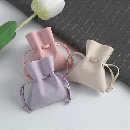 20pcs 8x10cm Microfiber Jewelry Drawstring Pouches Gray