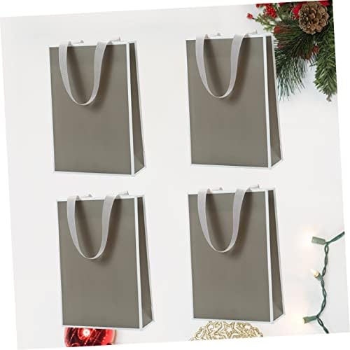 PACKOVE 4pcs Jewelry Packaging Paper Bags with Handles