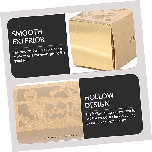 NUOBESTY Halloween Candy Boxes 50pcs Iridescent Paper Treat Containers