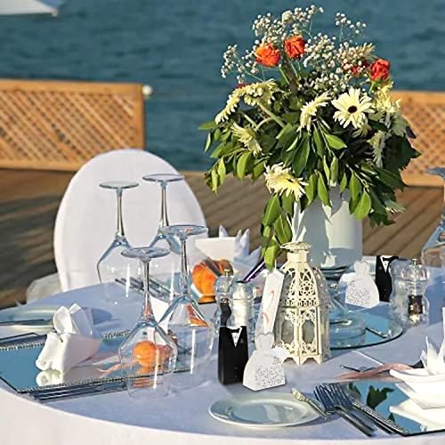 Honbay 60PCS Small Wedding Candy Boxes with Ribbon