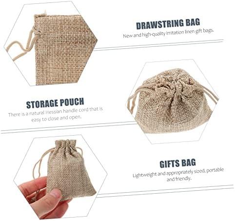 FRCOLOR 50pcs Reusable Drawstring Gift Bags