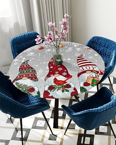 ZOE GARDEN Christmas Gnomes Waterproof Table Cover