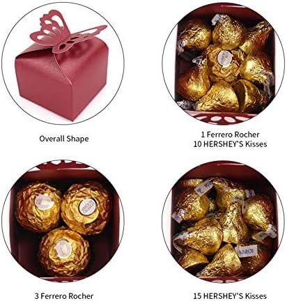 Kslong Red Gift Box Butterfly Wedding Favors