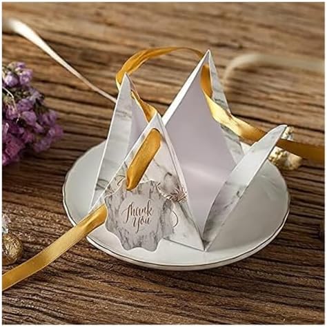 Luxury Triangular Pyramid Wedding Favor Boxes