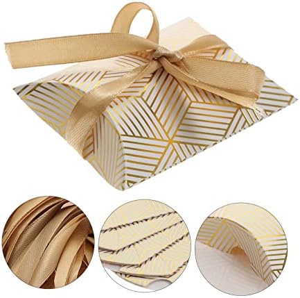 BIUDECO 50Pcs Foil Pillow Boxes for Party Favors