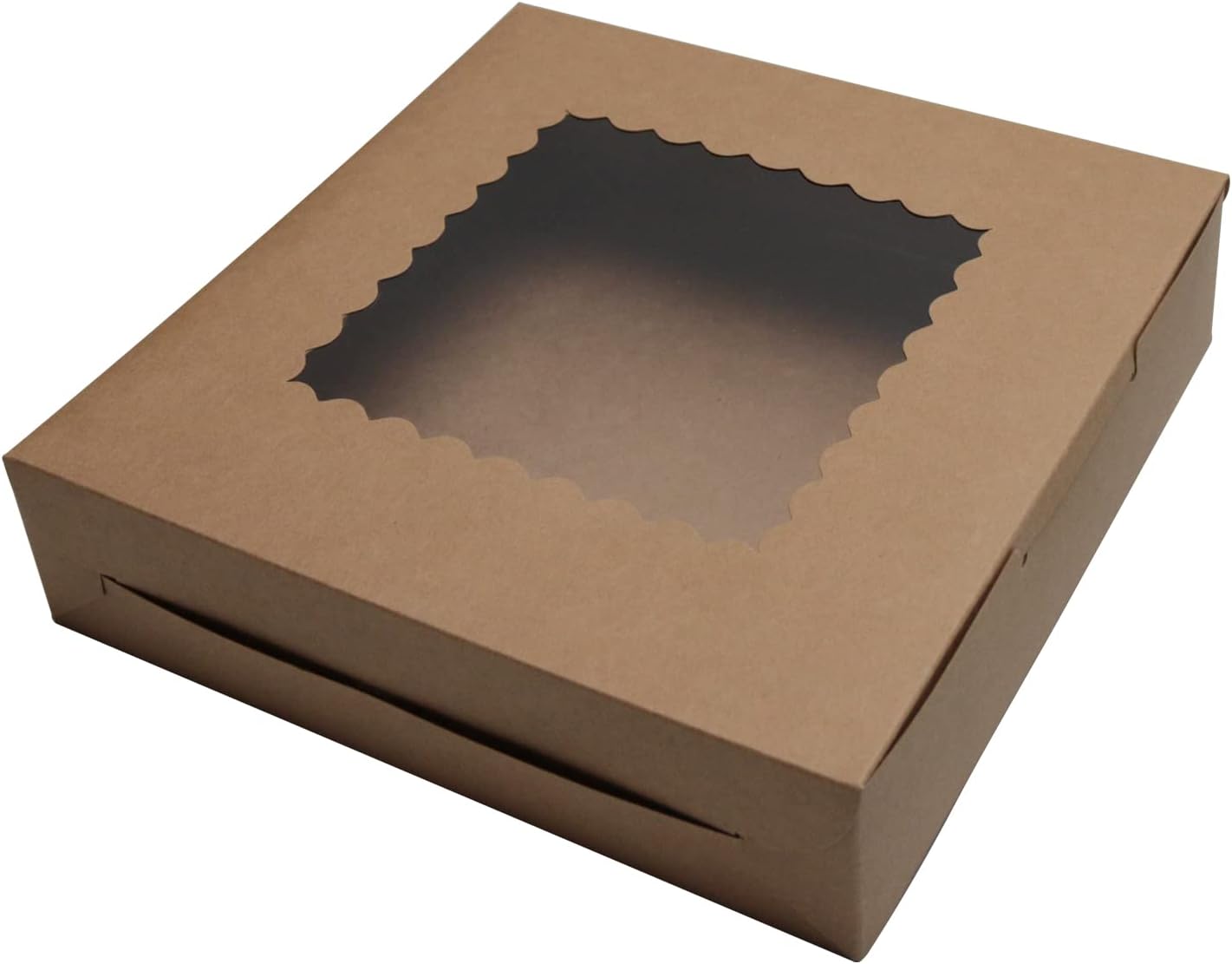 Brown Kraft Gift Boxes 10in with Window 10 Pack