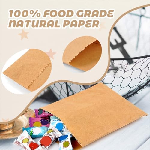 OTURGC 100 Pack Brown Kraft Paper Bags 6x9 Inch