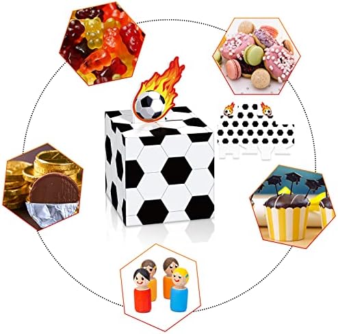Frienda 36 Pcs Soccer Party Favor Boxes for Football Themed Events