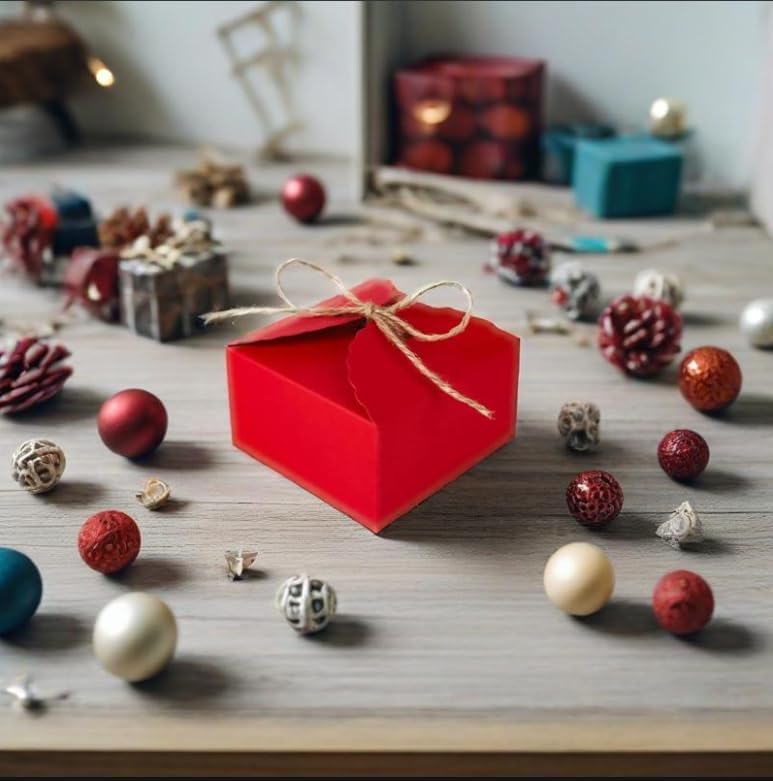 20pcs Red 9x9x5cm Gift Boxes for Baked Goods